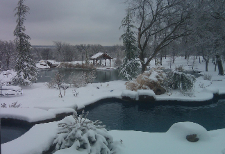 Winter View Outside painting studio