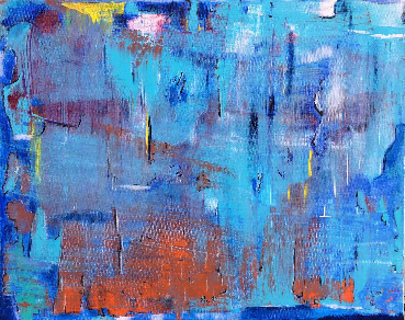 Blue and Orange Abstract